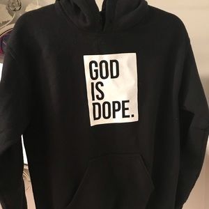 God is Dope hoodie sweater black Jesus